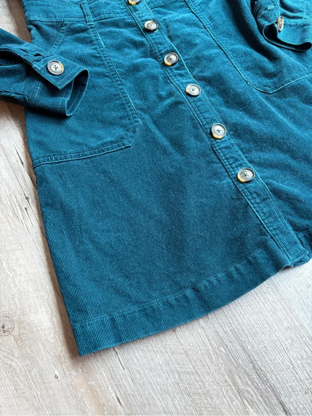 Boden - Amanda Cord Short Dress Corduroy Midnight Teal NWOT - Picture 4 of 9